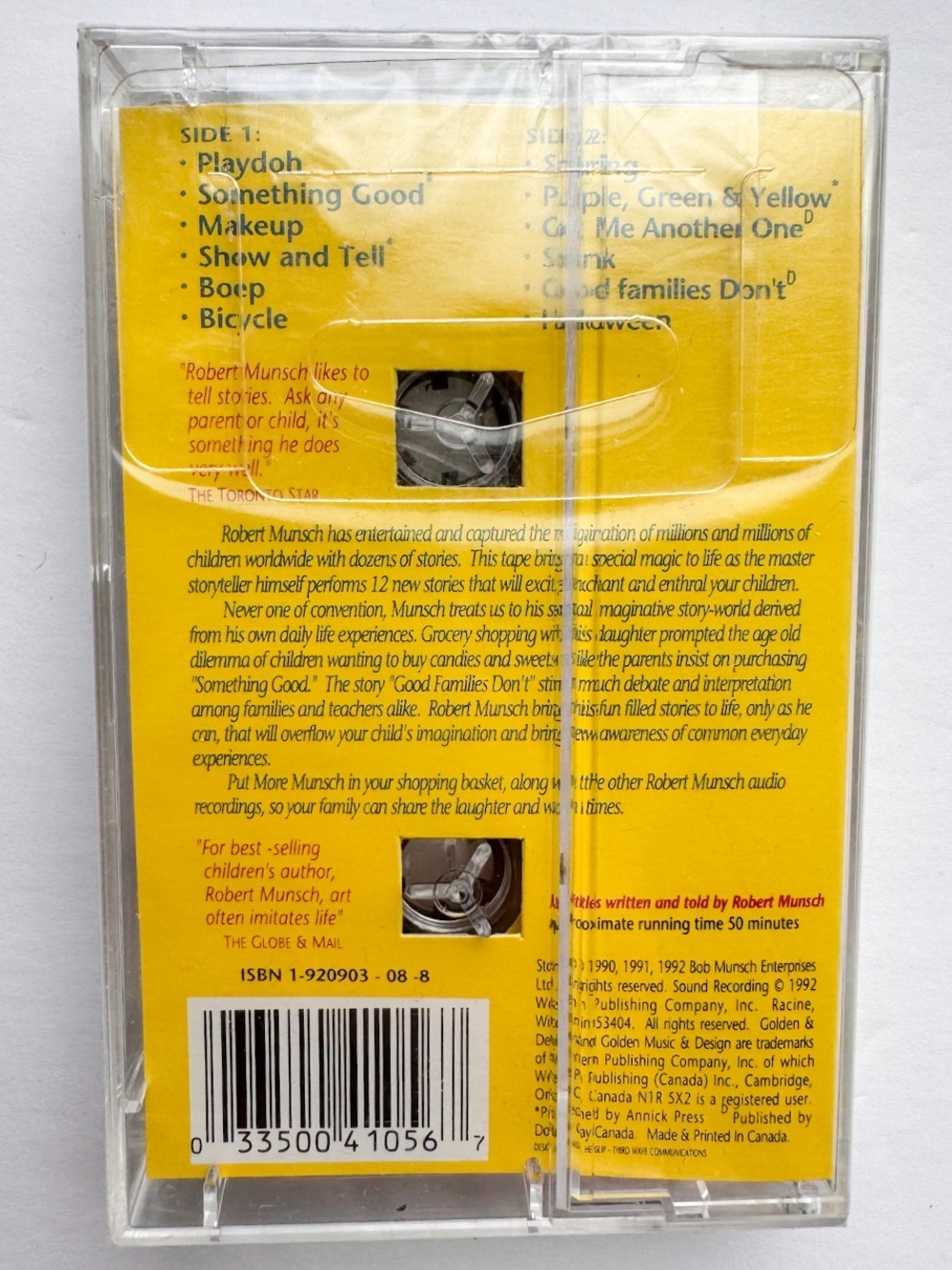 Vintage More Munsch Audio Cassette Tape Robert Munsch 1992 Factory Sealed New - Picture 3 of 8